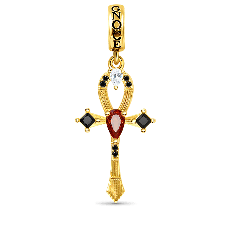 Gnoce Ankh Charm Platinum-plated Silver Blend