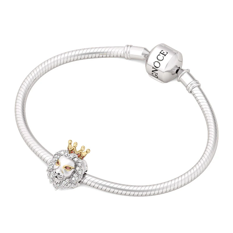 Gnoce Awe Inspiring Lion Charm Platinum-plated Silver Blend - Image 3