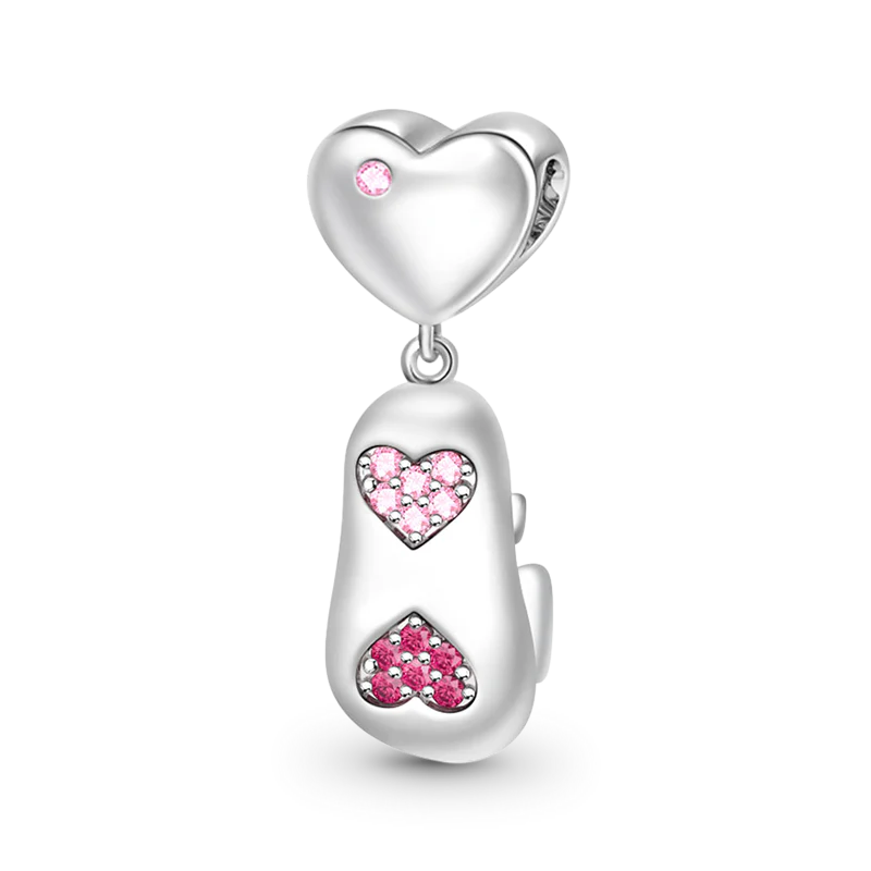 Gnoce Bow Knot Shoe Pendant Platinum-plated Silver Blend - Image 2