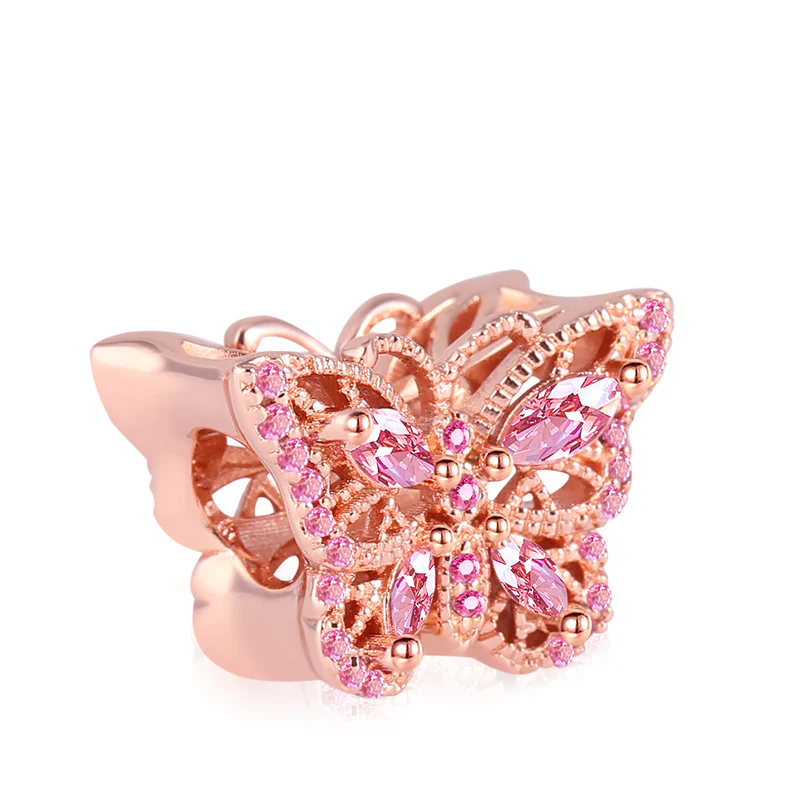 Gnoce Butterfly Charm Platinum-plated Silver Blend - Image 2