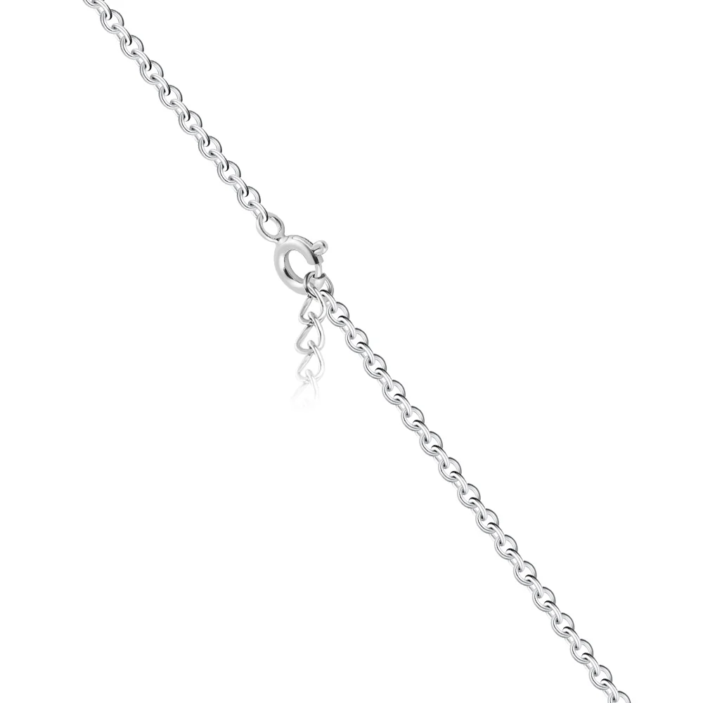 Gnoce Silver Cable Necklace Platinum-plated Silver Blend - Image 2