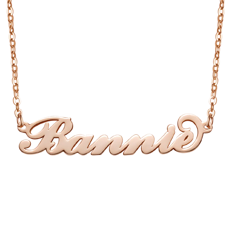 Casual Rose Gold Necklace Sterling Sivler Cross Chain