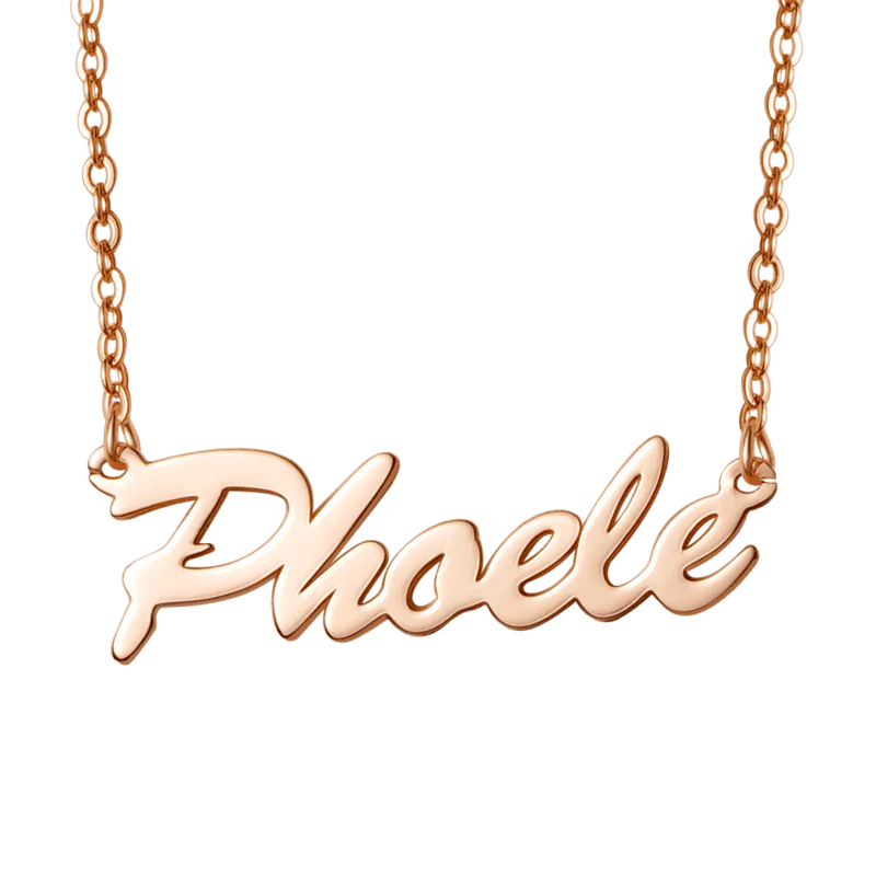 Classic 18K Rose Gold Sterling Sivler Cross Chain