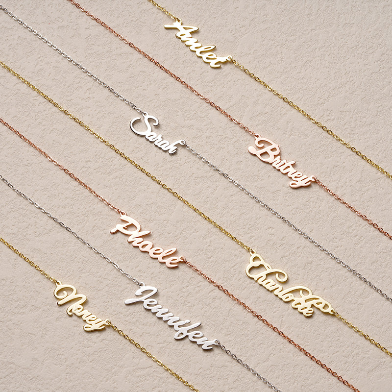 Classic 18K Rose Gold Sterling Sivler Cross Chain - Image 2