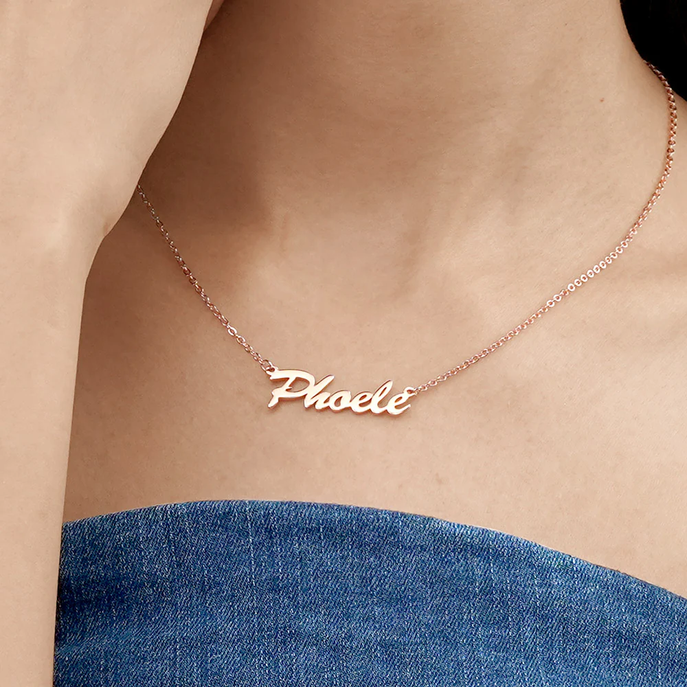 Classic 18K Rose Gold Sterling Sivler Cross Chain - Image 4
