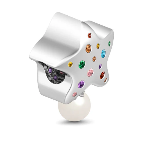 Gnoce The Falling Stars Charm Platinum-plated Silver Blend - Image 2