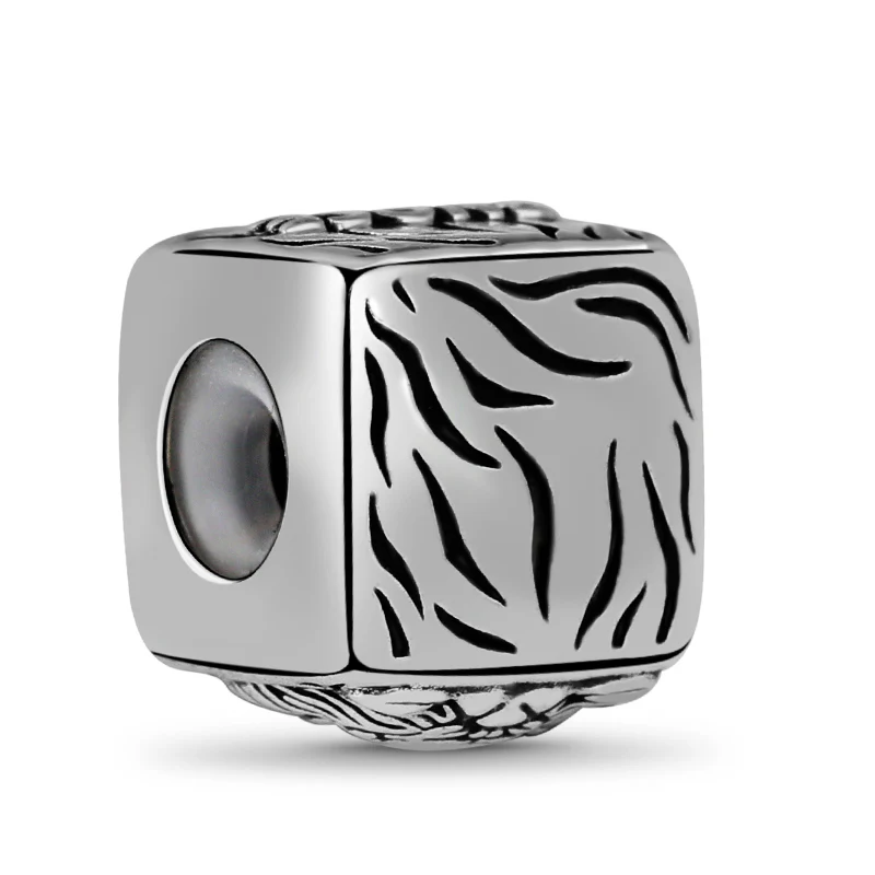 Tiger Men's Vintage Bead S925 Sterling Silver with Gift Copper Black Leather Men's Bracelet Jewelry for Men - Image 3