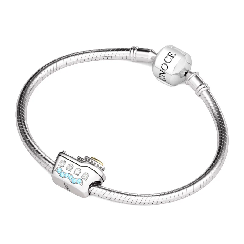Gnoce Aquamarine Cruise Ship Charm Platinum-plated Silver Blend - Image 3