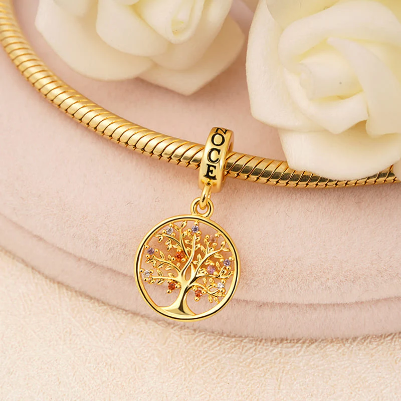 Gnoce Tree Of Life Charm Platinum-plated Silver Blend - Image 2