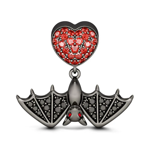 Gnoce Flying Bat Wonder Of Nature Charm Platinum-plated Silver Blend - Image 2