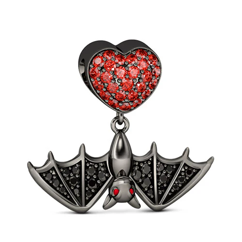 Gnoce Flying Bat Wonder Of Nature Charm Platinum-plated Silver Blend - Image 3