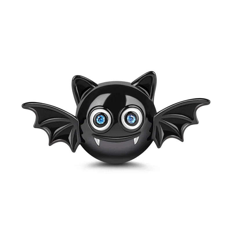 Gnoce Evil Bat Charm Platinum-plated Silver Blend