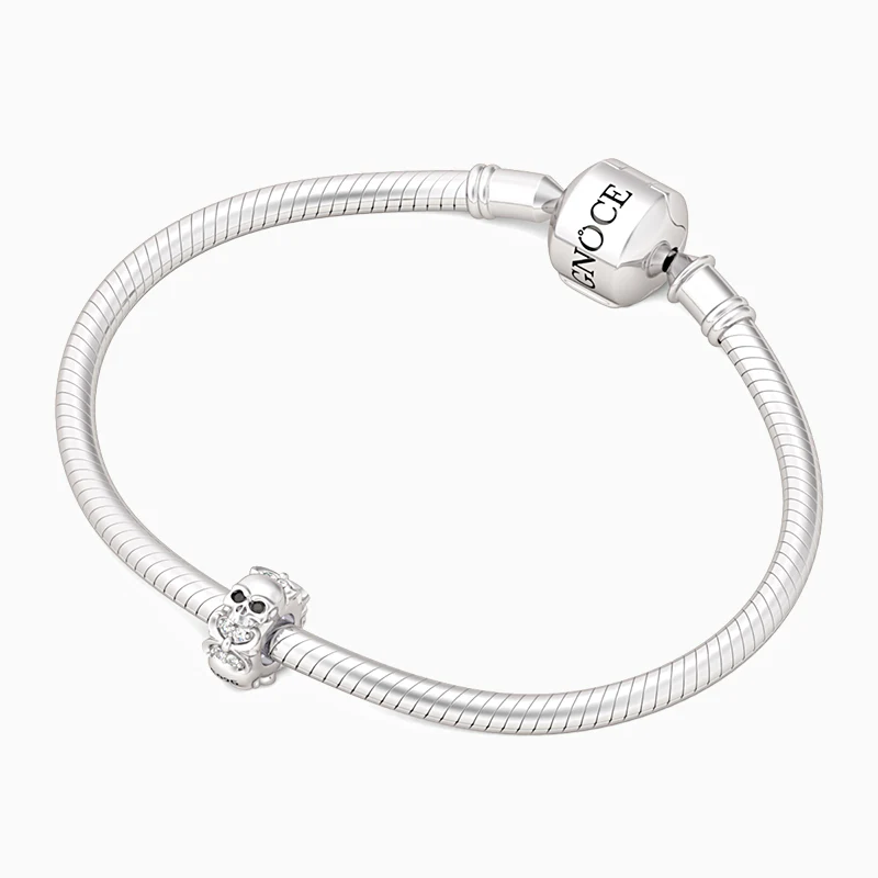 Gnoce Skull Stopper Fleur De Lis Charm Platinum-plated Silver Blend - Image 3