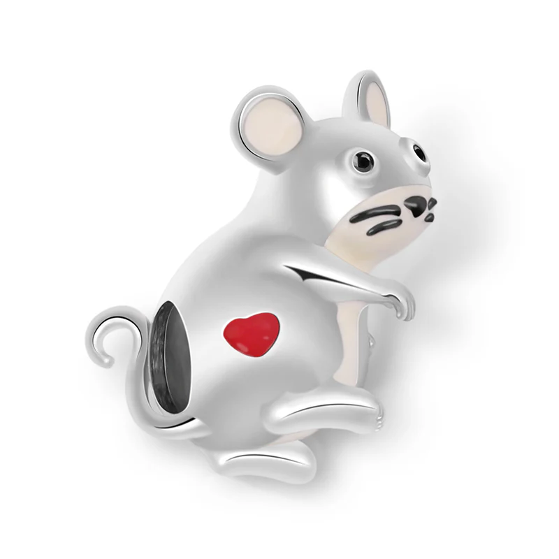 Gnoce Mouse Charm Platinum-plated Silver Blend - Image 2