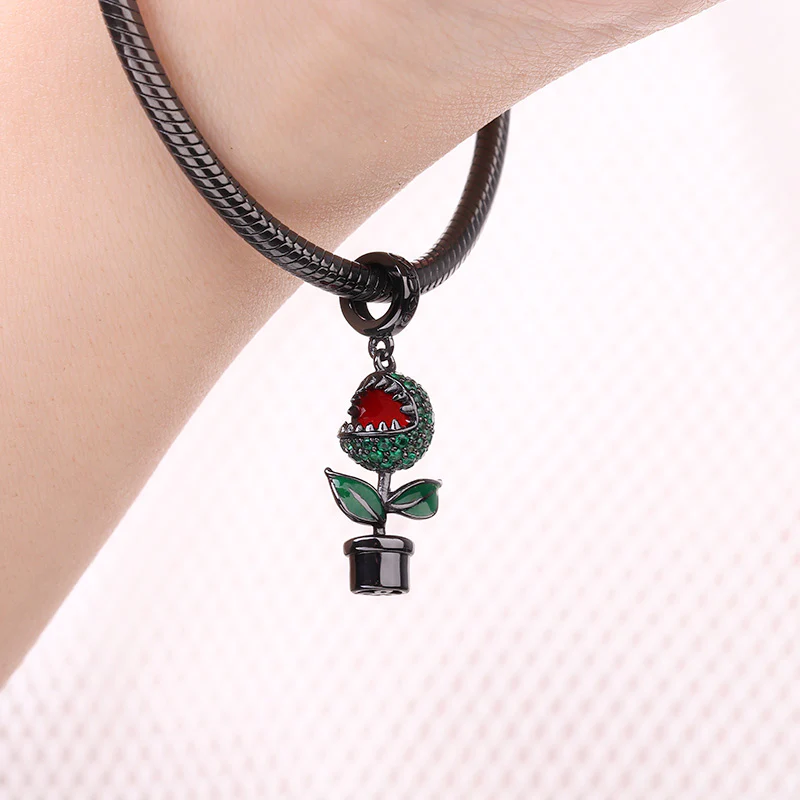 Gnoce Piranha Flower Pendant Platinum-plated Silver Blend - Image 3