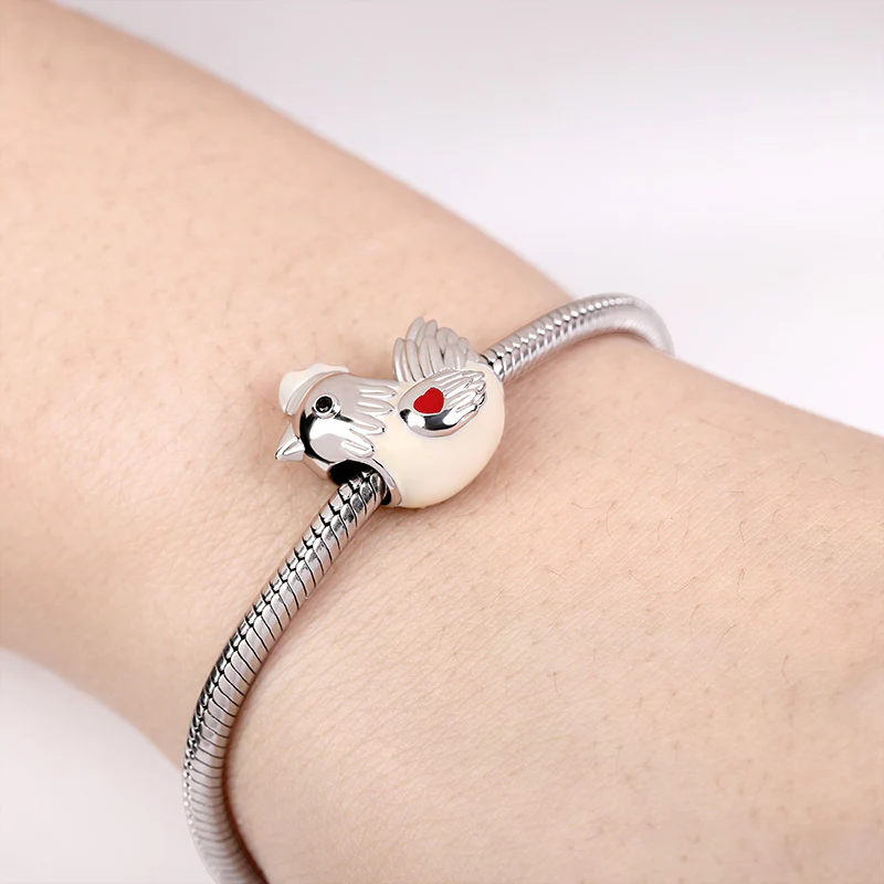 Gnoce Chicken Charm Platinum-plated Silver Blend - Image 3