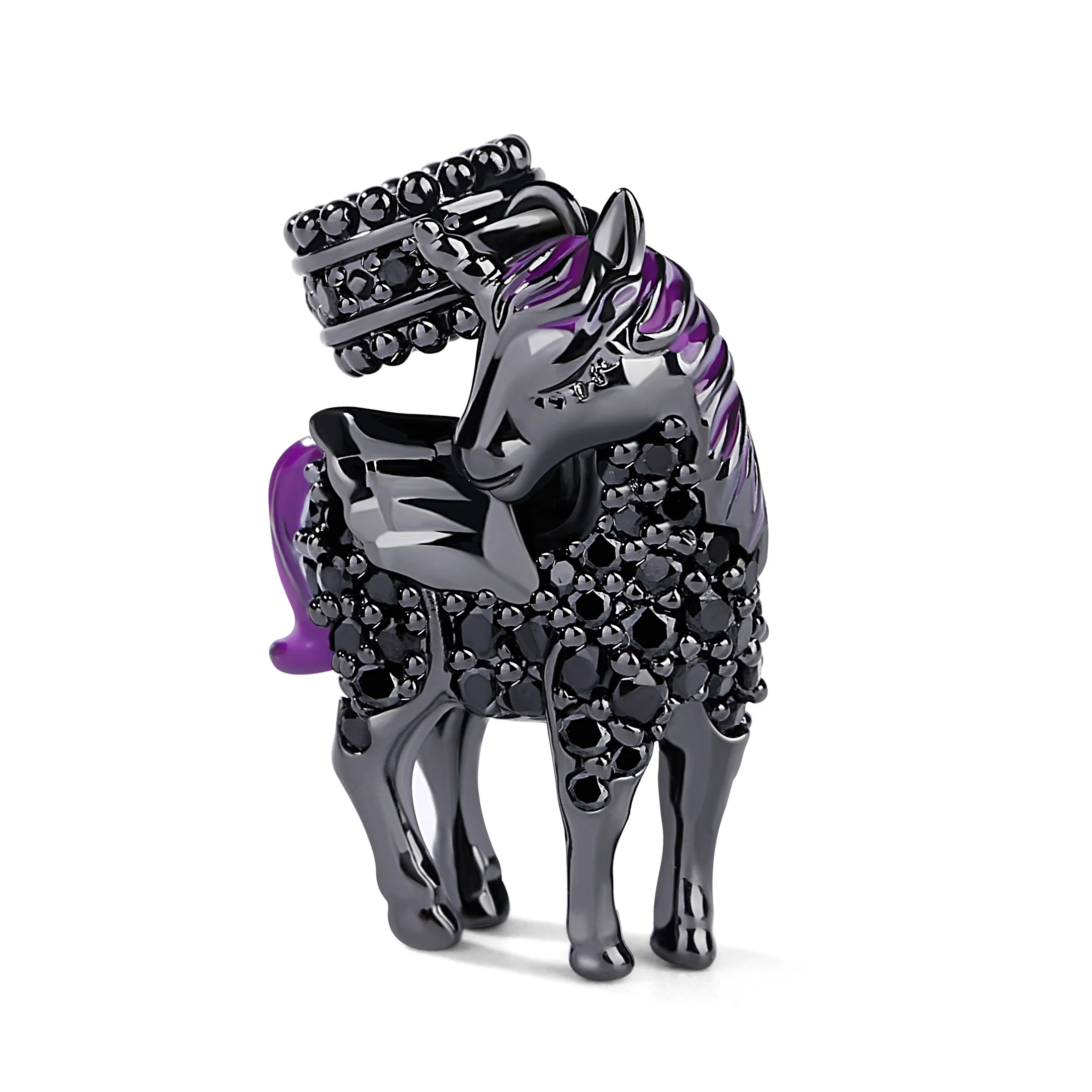 Gnoce Unicorn Wings Pendant Platinum-plated Silver Blend