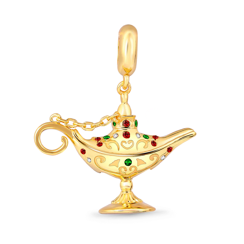 Gnoce Magic Lamp Gold Plated Multicolor Pendant Platinum-plated Silver Blend