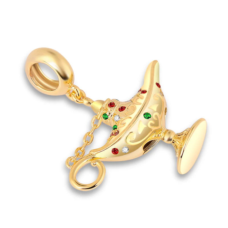 Gnoce Magic Lamp Gold Plated Multicolor Pendant Platinum-plated Silver Blend - Image 2