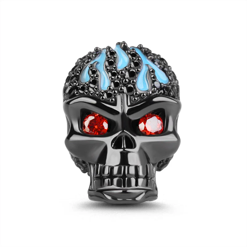 Gnoce Unique Skull Charm Platinum-plated Silver Blend