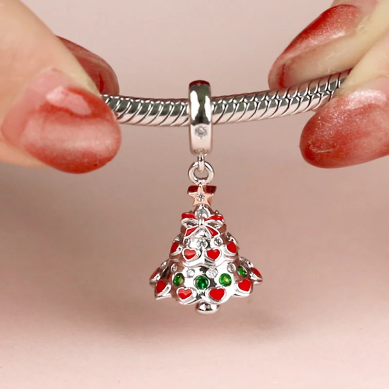 Gnoce Christmas Tree Pendant Platinum-plated Silver Blend - Image 3
