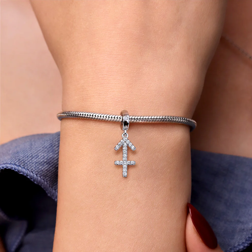 Gnoce Sagittarius Zodiac Charm Platinum-plated Silver Blend - Image 3