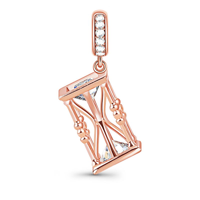 Gnoce Hourglass Charm Platinum-plated Silver Blend