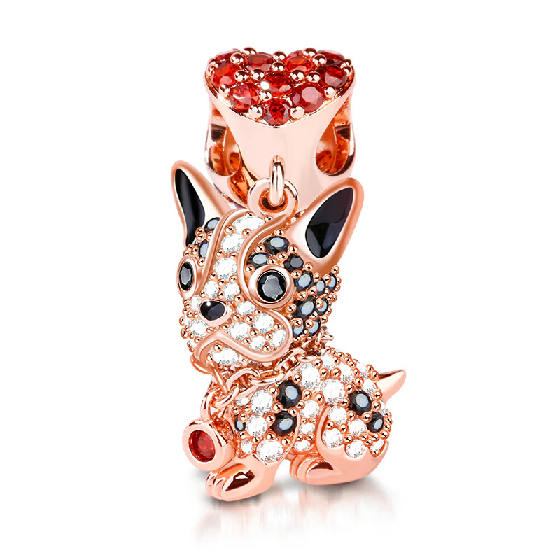 Gnoce Bulldog Charm  Platinum-plated Silver Blend - Image 2