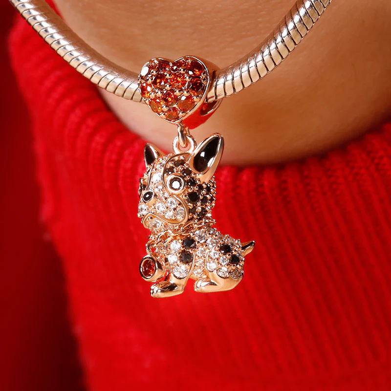 Gnoce Bulldog Charm  Platinum-plated Silver Blend - Image 3