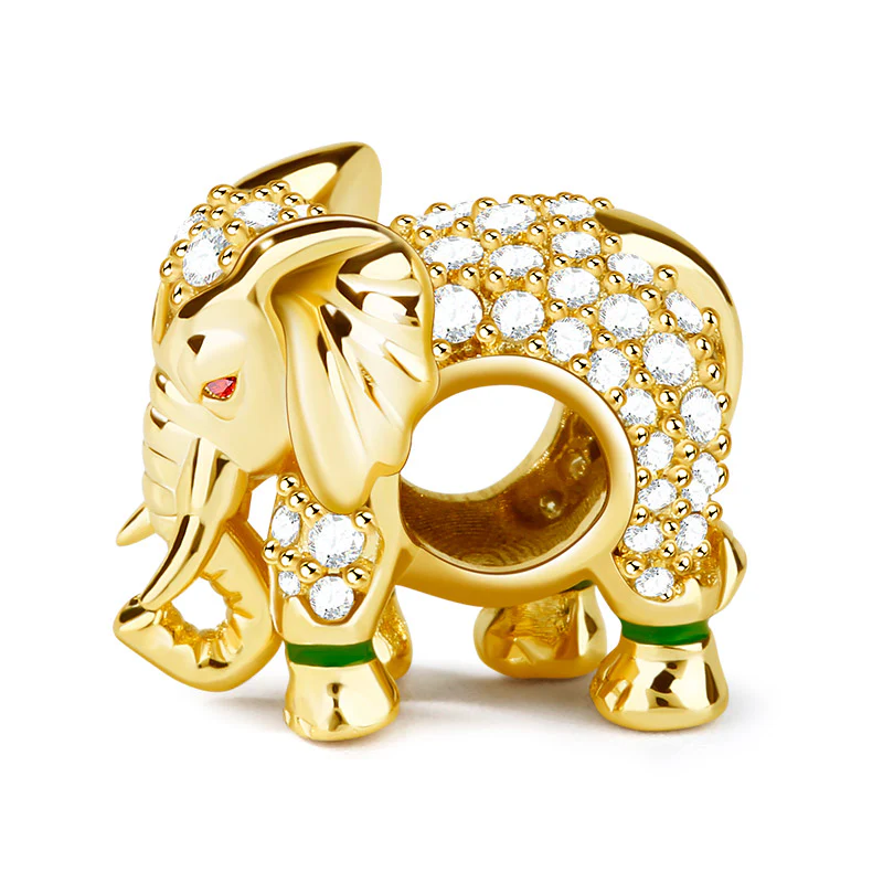 Gnoce Thai Elephant Charm Platinum-plated Silver Blend - Image 2