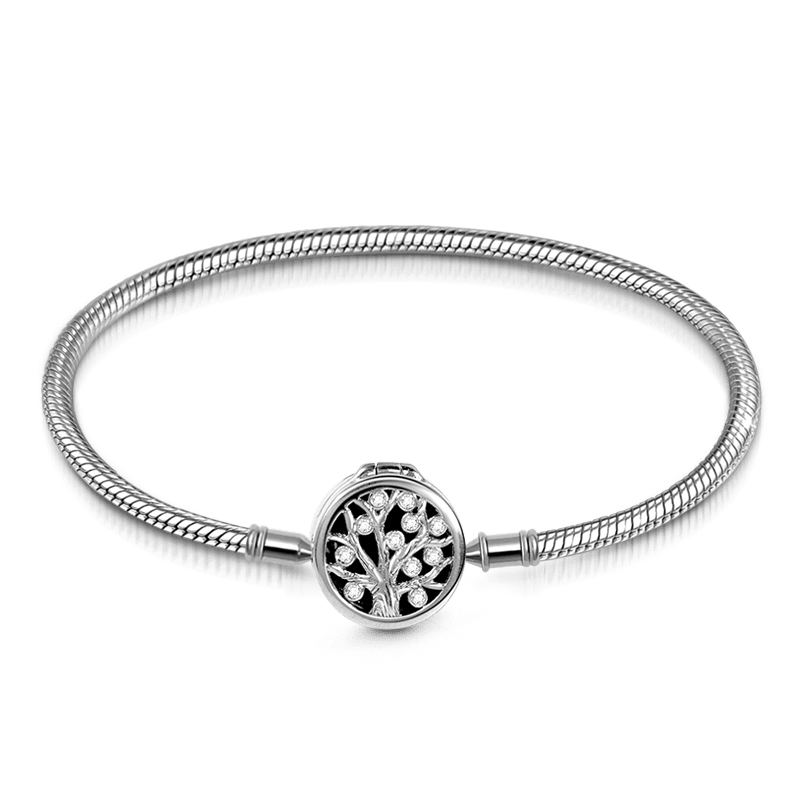Gnoce Essential Oil Diffuser Bracelet Platinum-plated Silver Blend