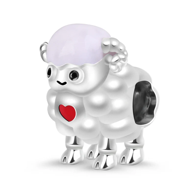 Gnoce Sheep Charm Platinum-plated Silver Blend - Image 2