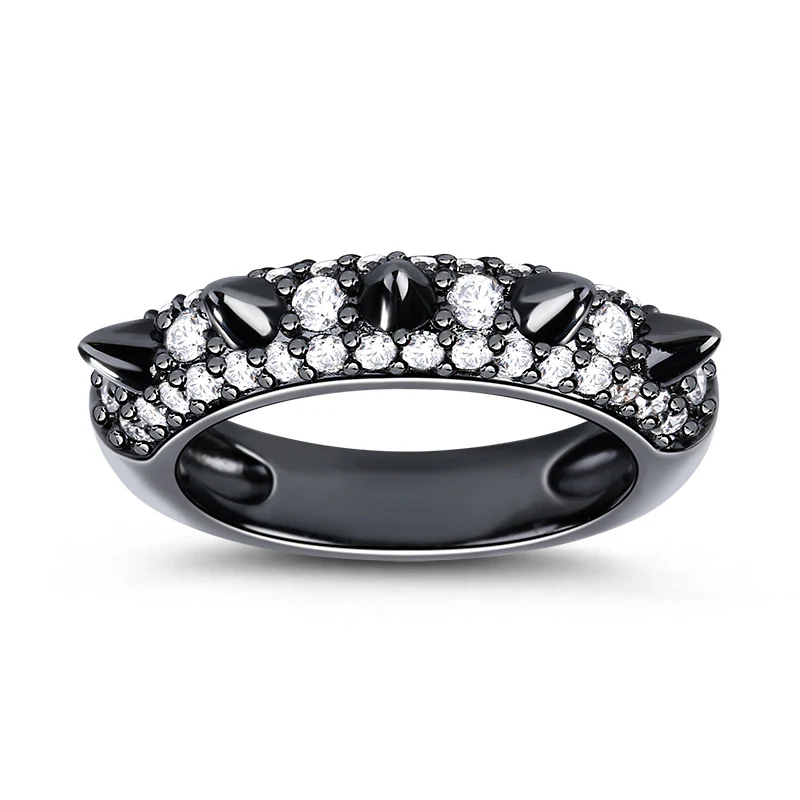 Gnoce Mohawk Style Ring Platinum-plated Silver Blend