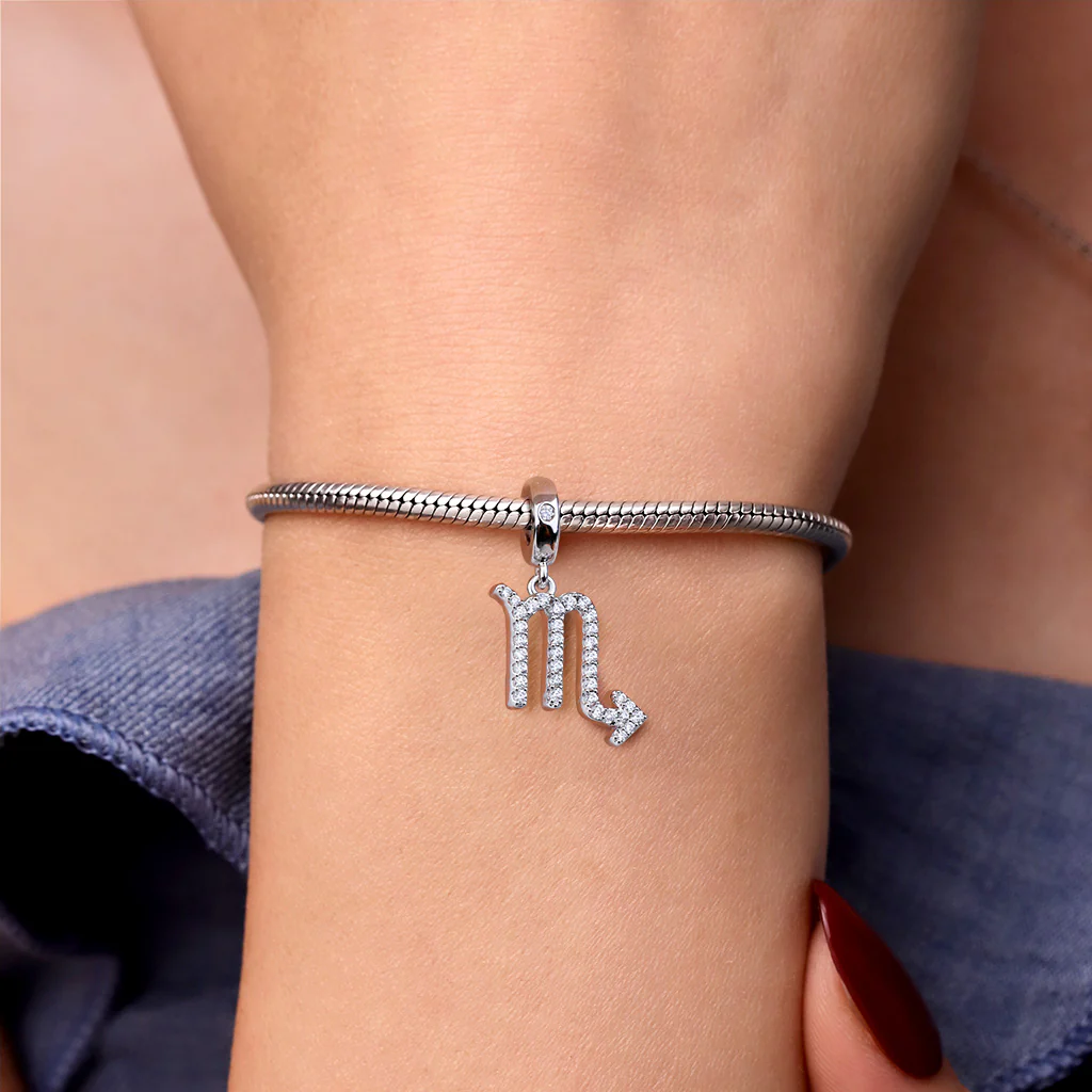 Gnoce Scorpio Zodiac Charm Platinum-plated Silver Blend - Image 3