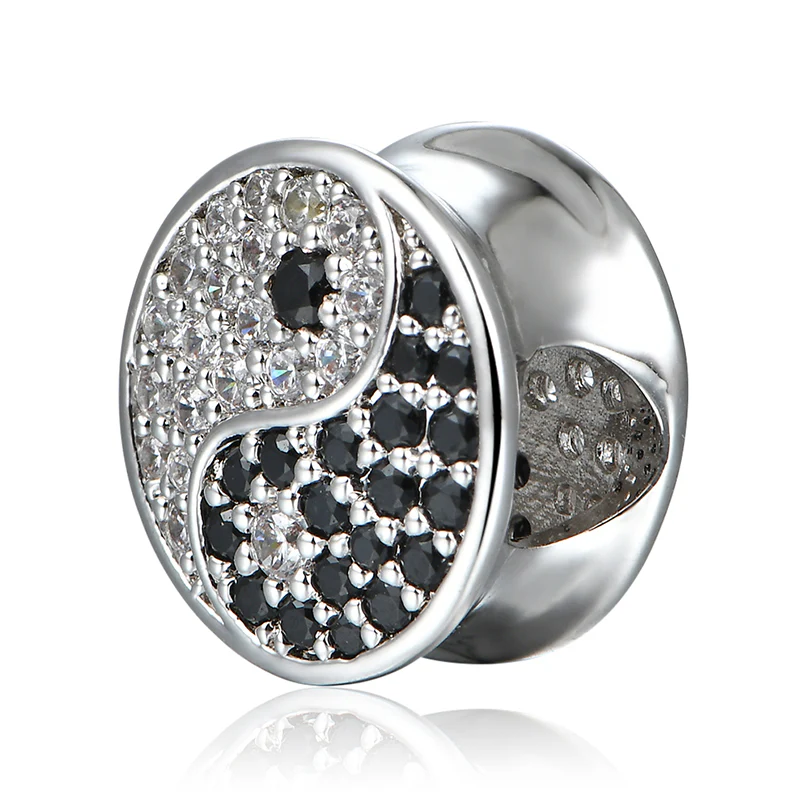 Gnoce Yin Yang Diagram Charm Platinum-plated Silver Blend - Image 2