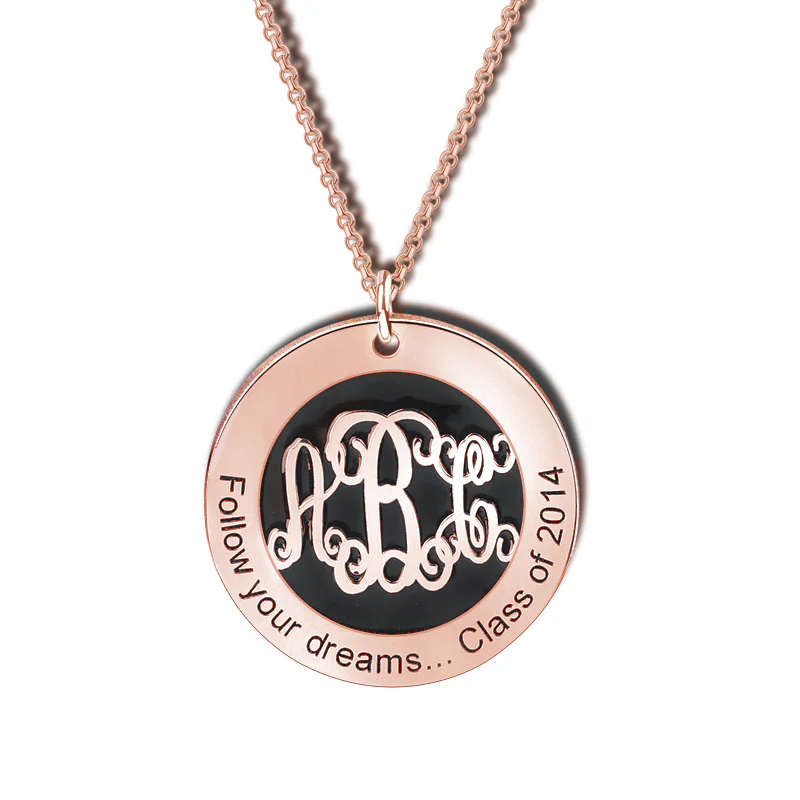 Classic Monogram Necklace 925 Sterling Silver