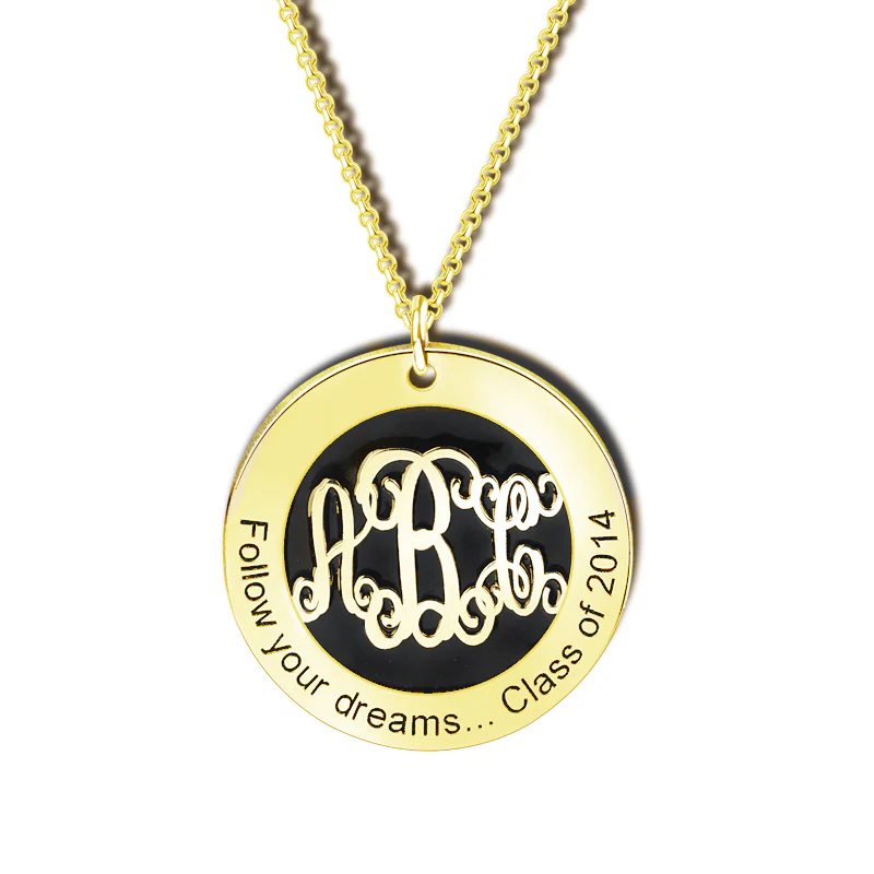 Classic Monogram Necklace 925 Sterling Silver - Image 2