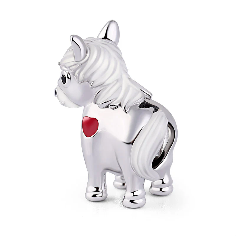 Gnoce Horse Charm Platinum-plated Silver Blend - Image 2