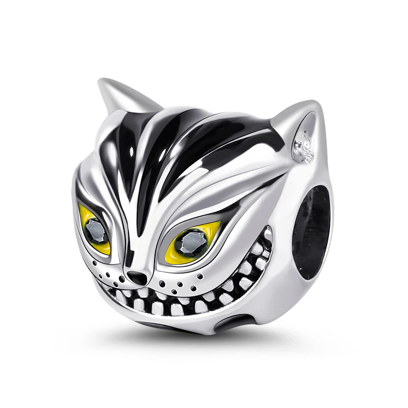Gnoce Cheshire Cat Fairy Tale Charm Platinum-plated Silver Blend - Image 2