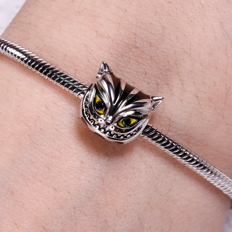 Gnoce Cheshire Cat Fairy Tale Charm Platinum-plated Silver Blend - Image 3