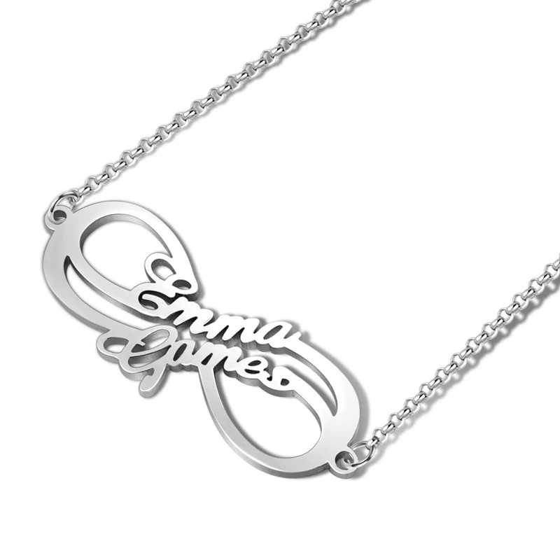 Gnoce "We Two Forever" Personalized Sterling Silver Infinity Bracelet - Image 4