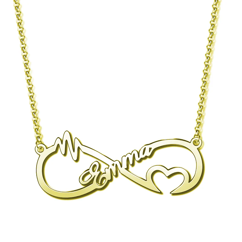 Gnoce "When Meet You" Personalized 925 Sterling Silver Infinity Necklace - Image 2