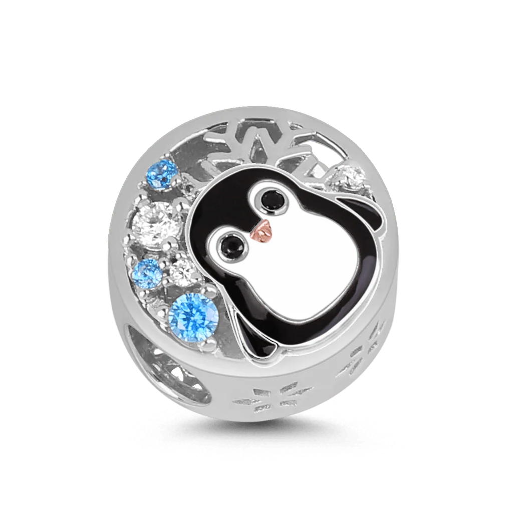 Gnoce Penguin Charm Platinum-plated Silver Blend - Image 2