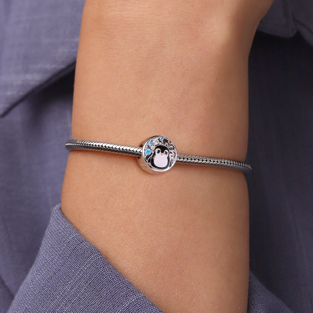 Gnoce Penguin Charm Platinum-plated Silver Blend - Image 4