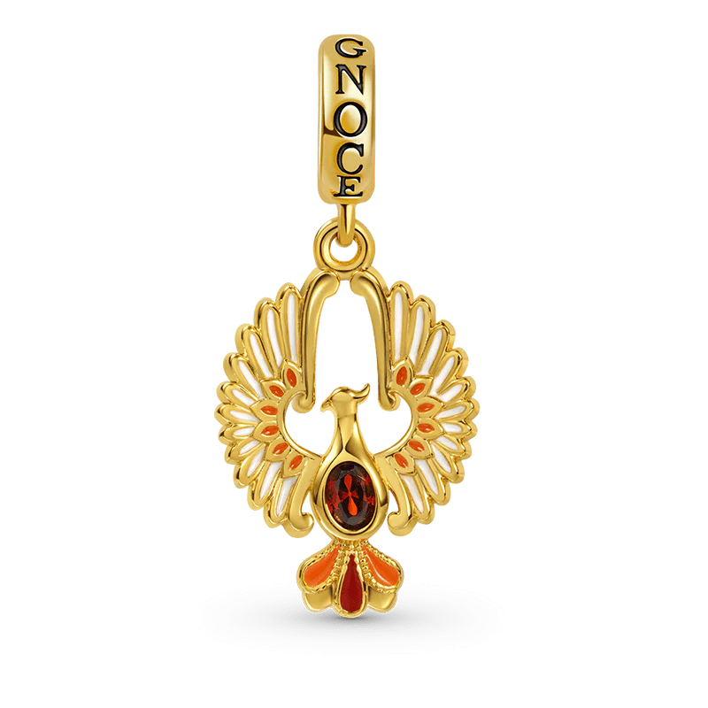Gnoce Golden Phoenix Charm Platinum-plated Silver Blend