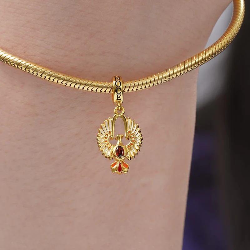 Gnoce Golden Phoenix Charm Platinum-plated Silver Blend - Image 3
