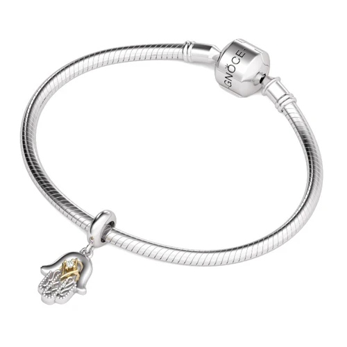 Gnoce All is Well Hamsa Hand Charm Platinum-plated Silver Blend - Image 3