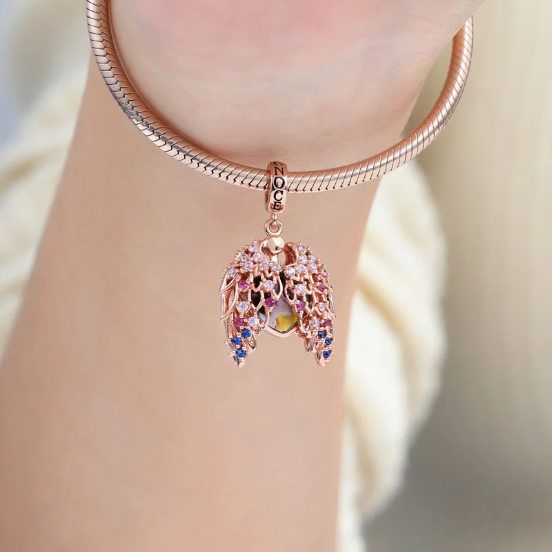 Gnoce Heart Wings  Photo Charm Platinum-plated Silver Blend - Image 3