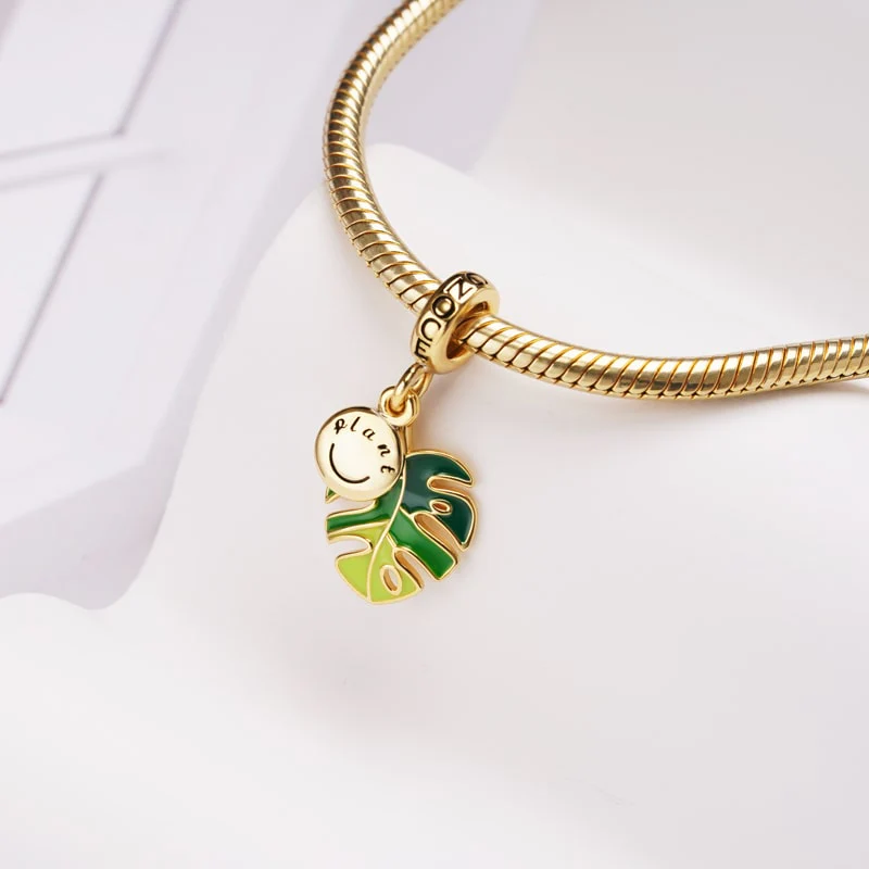 Gnoce Monstera Deliciosa Liebm Charm Platinum-plated Silver Blend - Image 2