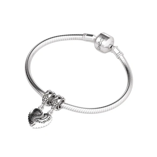 Gnoce You Complete Me Mother Daughter Pendant Platinum-plated Silver Blend - Image 3